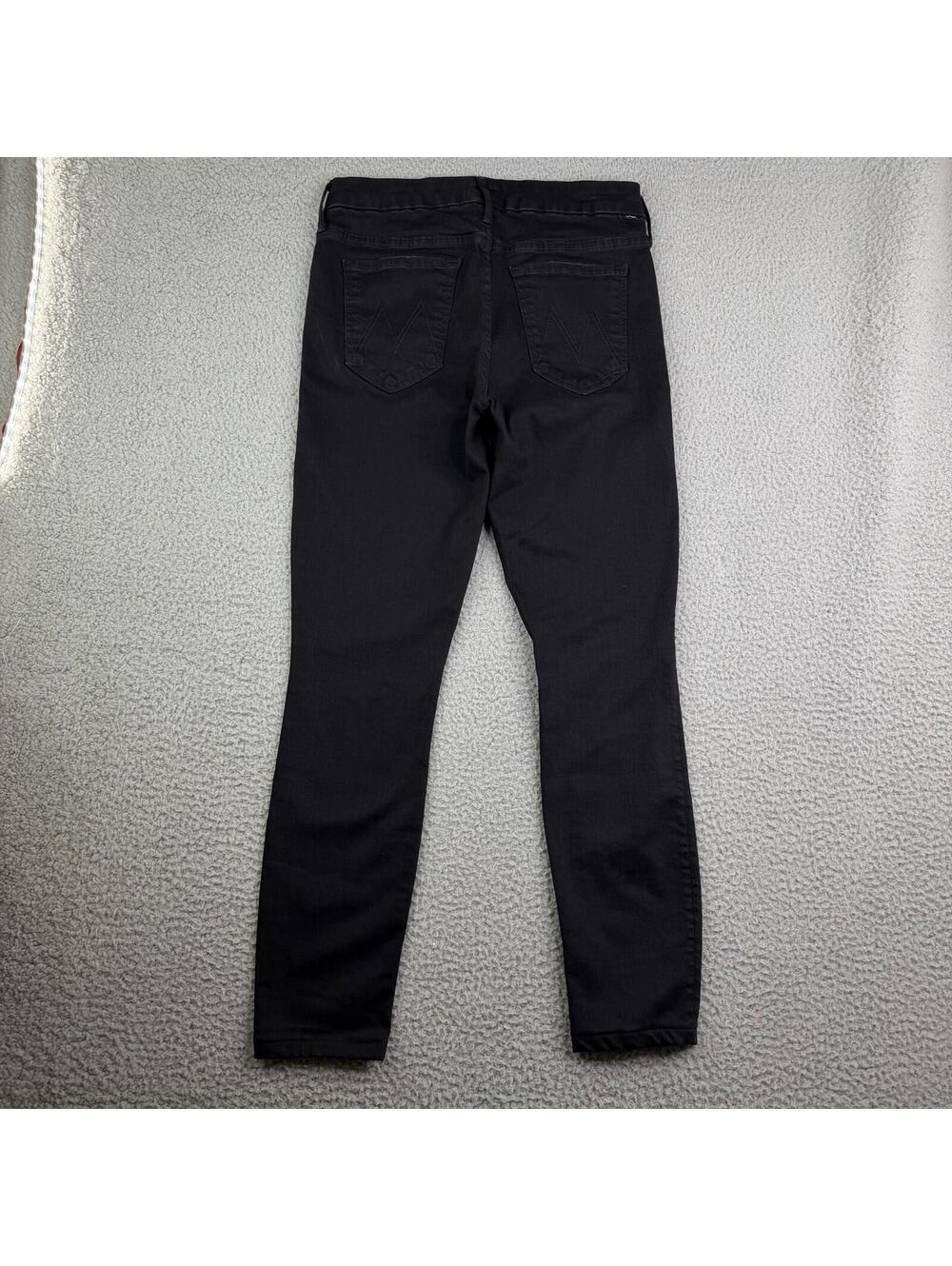 Mother The Looker Not Guilty Black Jeans Sz 28 x 27 Slim Ankle Stretch - Picture 4 of 15